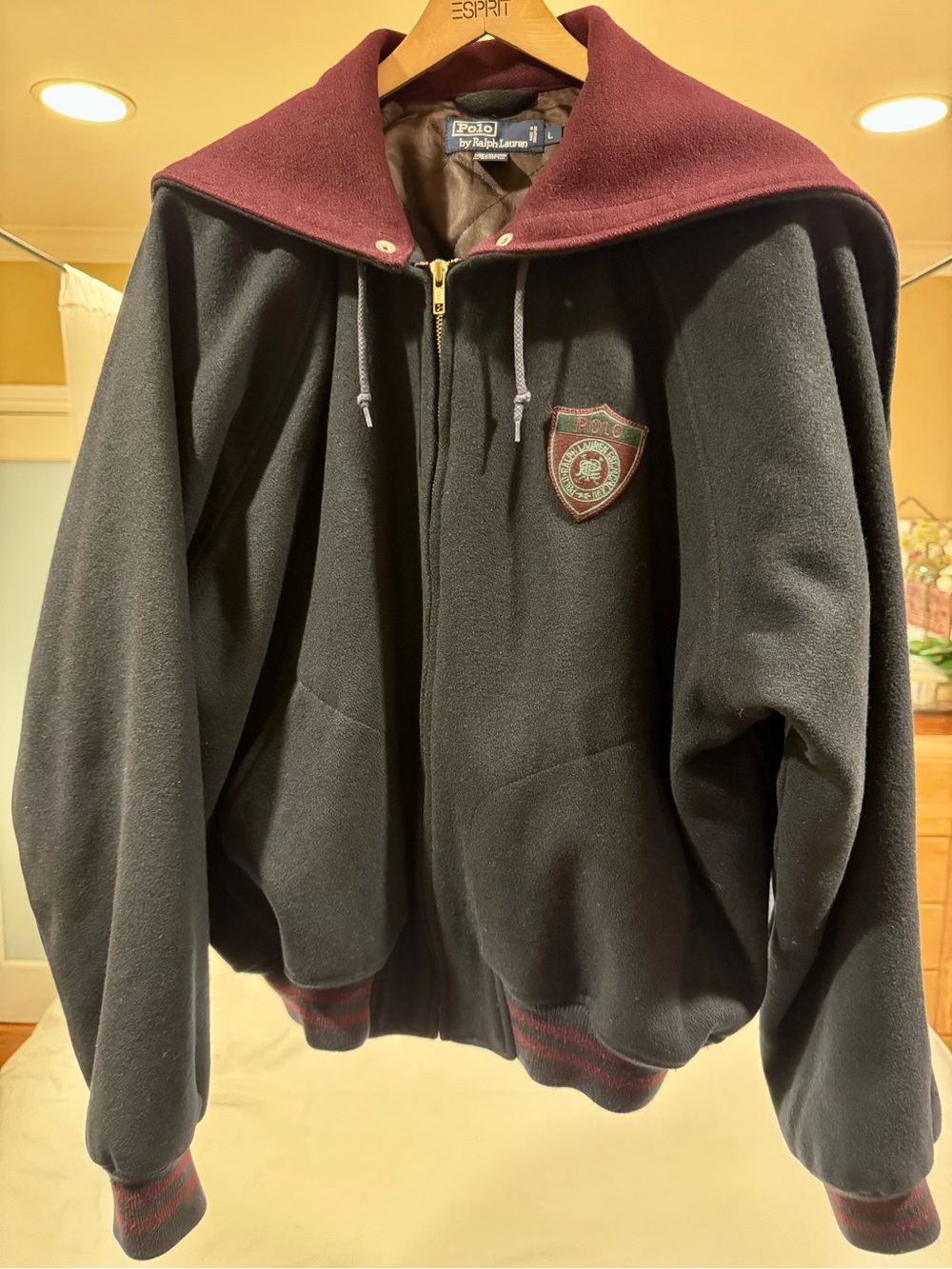 90’s Polo Ralph Lauren ‘Scribble Shield’ Varsity Jacket